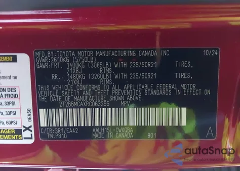 2024 Lexus Rx 350H Premium z USA, uszkodzony, nr VIN 2T2BBMCAXRC063295